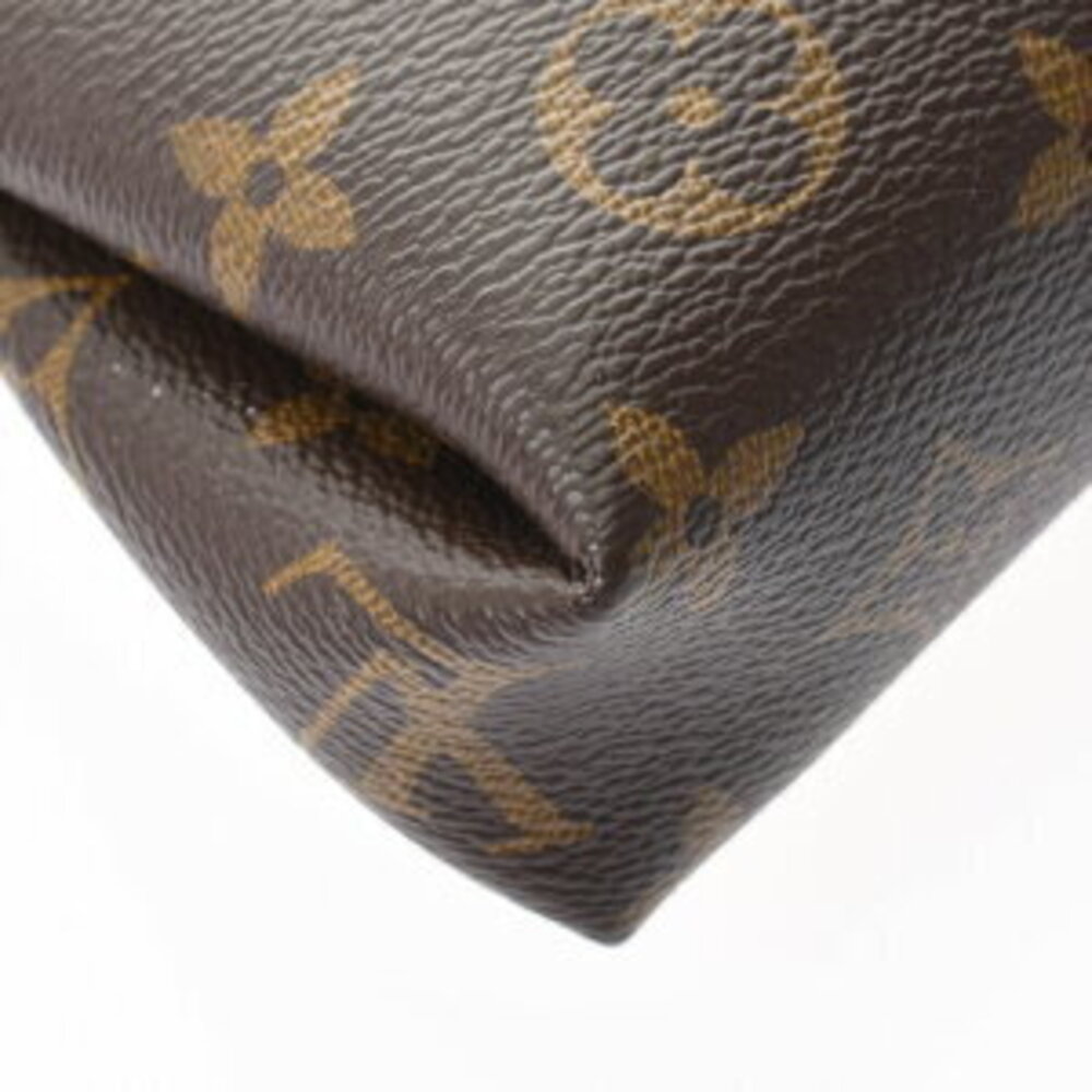 Louis Vuitton Monogram Pallas Clutch Brown Noir Black Canvas Handbag - Picture 7 of 7